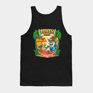 Shark in the summer beach party Tank Top